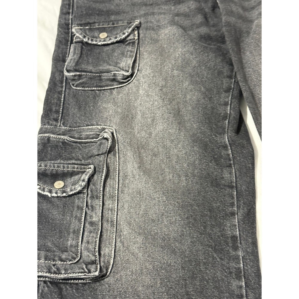 BDG Cargo Jeans Women 28W Black Baggy Wide Leg Urban‎ Outfitters Sz M - Picture 3 of 11